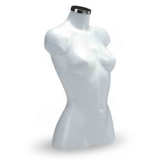 Bysta ENERGY dámská, krátká, bílá perla, krček chrom