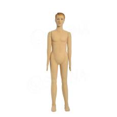 Figurína dětská FLEXIBLE 13 let, chlapec, prolis, makeup, tělová, flok, bez podstavce