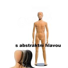 Figurína dětská FLEXIBLE 15 let, chlapec, abstrakt, šedá barva, flok