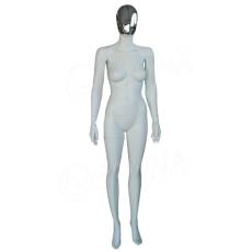 Figurína dámská CHROM 301, matná bílá, maska chrom