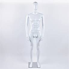 Figurína pánská DEREK 01, lesklá bílá