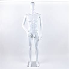 Figurína pánská DEREK 02, lesklá bílá