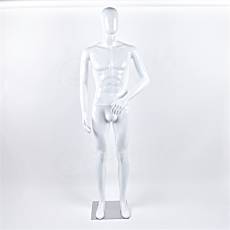 Figurína pánská DEREK 03, lesklá bílá