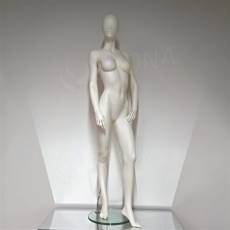 Figurína dámská U244ST, poloabstraktní, matná bílá, včetně podstavce