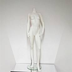Figurína dámská U244W, bez hlavy, matná bílá, včetně podstavce