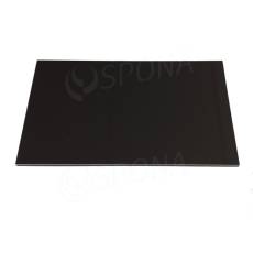 Police MDF 900 x 350 x 12 mm, 4 x ABS, lesklá černá