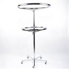 Štendr 1016G kruhový dvojitý 80 cm a 100 cm, výška 125 - 200 cm, malá kovová kolečka