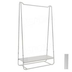 Štendr SVEDESE B, šířka 105 cm, výška 183 cm, včetně držáku police, bílý