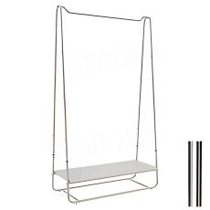 Štendr SVEDESE B, šířka 105 cm, výška 183 cm, včetně držáku police, chrom