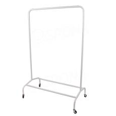 Štendr EOS01B, výška 155 cm, šířka 100 cm, malá kovová kolečka, bílý