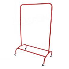 Štendr EOS01B, výška 155 cm, šířka 100 cm, malá kovová kolečka, červený