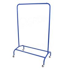 Štendr EOS01B, výška 155 cm, šířka 100 cm, malá kovová kolečka, modrý