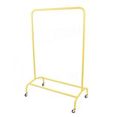 Štendr EOS01B, výška 155 cm, šířka 100 cm, malá kovová kolečka, žlutý