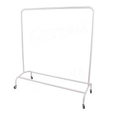 Štendr EOS01C, výška 155 cm, šířka 140 cm, malá kovová kolečka, bílý