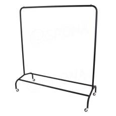 Štendr EOS01C, výška 155 cm, šířka 140 cm, malá kovová kolečka, černý