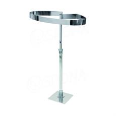 Stojánek PIATT na opasky stavitelný, výška 370-680 mm, chrom a plast