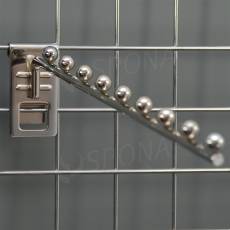 SÍŤ 5 vodopád úzký, 9 kuliček, délka 400 mm, sklon 5°, chrom