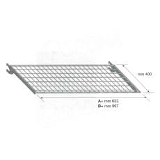 VARIANT police drátěná 663 x 400 mm, chrom