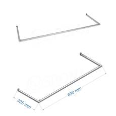 SCACCO MATTO 8340C, U-rampa 630 x 325 mm, chrom