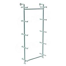 IDROSHOP, KIT 4 nástěnný modul s držáky polic, šířka 100 cm, výška 240 cm, pozink