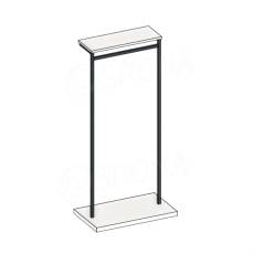 CUADRO, KIT 01A, 700 x 1460 x 400 mm, antracit, bílé police