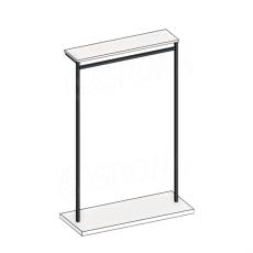 CUADRO, KIT 02A, 1000 x 1460 x 400 mm, antracit, bílé police