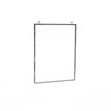 CUADRO, 9636B pojízdný rám 942 x 1180 mm, s úchyty do kolejnice, chrom