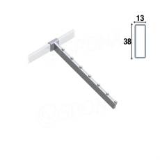 ARKSYS, vodopád na profil 38 x 13 mm, 7 kolíčků, délka 400 mm, satin