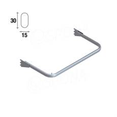 ARKSYS, U-rampa 900 x 340 mm, oválná, satin