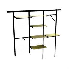 SUSPANCE, nástěnná sestava 2673, s příslušenstvím, černá (bez polic)