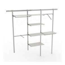 SUSPANCE, nástěnná sestava 2673, s příslušenstvím, chrom (bez polic)