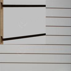 SLAT drážkový panel terminal 120 x 120 cm, 11 drážek, rozteč 10 cm, bez insertů, bílý