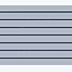 SLAT drážkový panel terminal 120 x 120 cm, 11 drážek, rozteč 10 cm, bez insertů, stříbrný