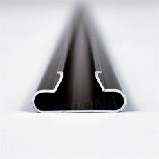 SLAT insert / lišta do drážky, profil T, hliník 0,85 mm, délka 120 cm, zakulacený, černý