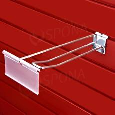 SLAT háček EURO, dvojitý háček s hrazdou a cenovkovou kapsou, délka 200 mm, pozink