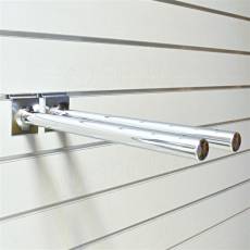 SLAT držák polic kulatý profil 340 mm, pár, chrom