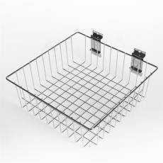 SLAT koš drátěný, 300 x 300 x 100 mm, chrom