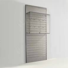 SLAT vitrína závěsná, 900 x 800 x 250 mm, temperované sklo