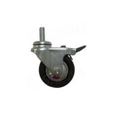 Kolečko průměr 60 mm, závit M10 x 15 mm, s brzdou, kov