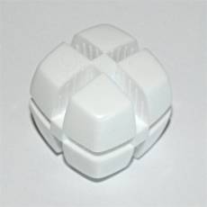 Kostka KUBIK 25 mm, pro sklo 4 mm, bílá