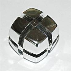 Kostka KUBIK 25 mm, pro sklo 4 mm, pochromovaná