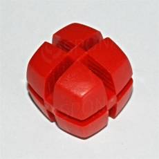 Kostka KUBIK 25 mm, pro sklo 4 mm, červená