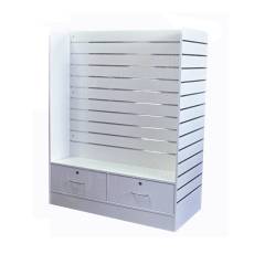 Gondola BOX H, oboustranný SLAT, 120 x 155 cm, 2 šuplíky, bílá