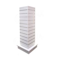 Gondola otočná O 46/12, boky 32 cm, výška 135 cm, hranatá základna, bílá