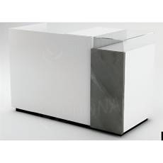 Pult prodejní UNO 120 x 70 x 100 cm, vysoký lesk, bílá barva