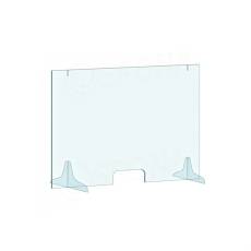 Ochranná přepážka na pult, 1000 x 800 mm, transparentní