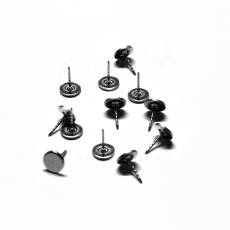 Bezpečnostní pin kovový, plochý vroubkovaný, 16 mm